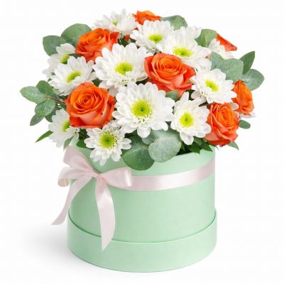 Цветы в коробке «Глория»